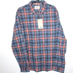 The Normal Brand Jasper Pink/ Blue Plaid Men's XL Long Sleeve Button-Down Shirt